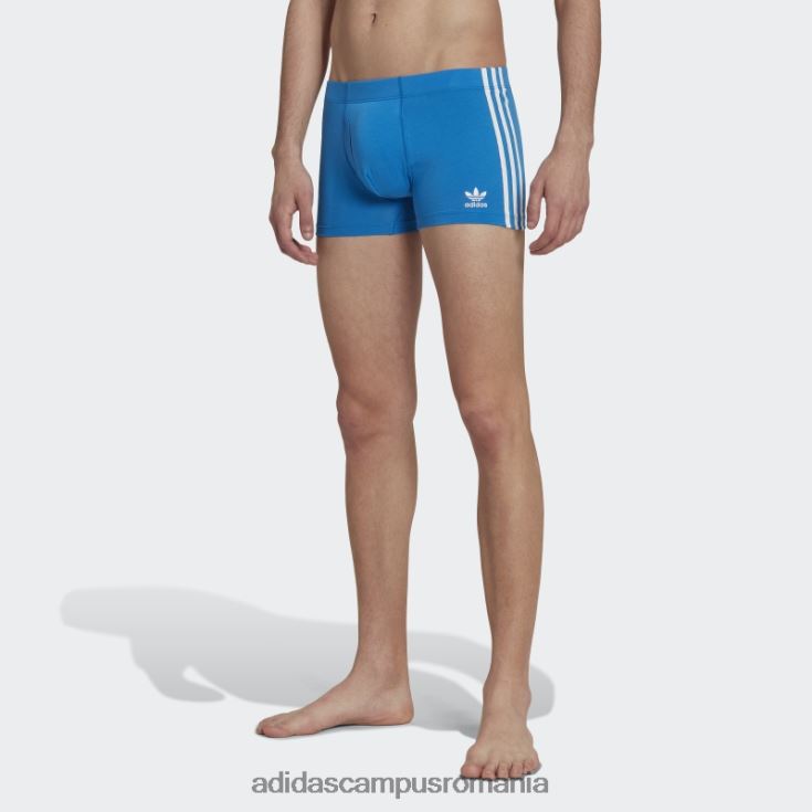 adidas campus romania Slip trunchi confort flex bumbac 3 dungi (3 perechi) pasăre albastră adidas bărbați pasăre albastră/indigo de noapte/roșu J266N25034