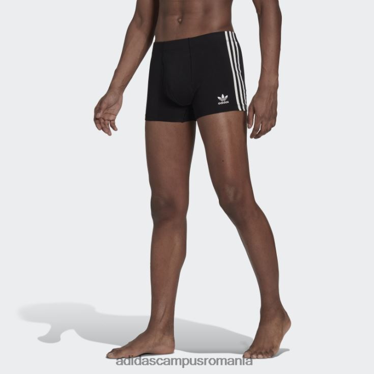 adidas campus romania Slip trunchi confort flex bumbac 3 dungi alb bărbați alb/negru/gri mediu J266N213273