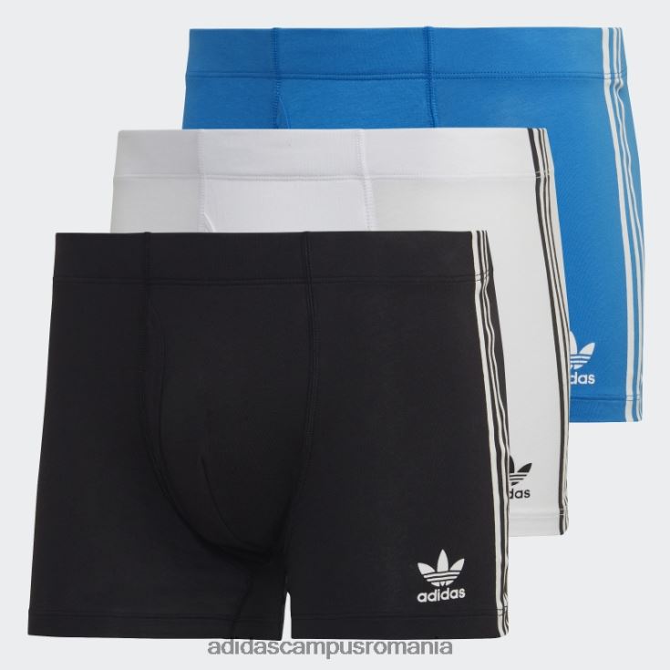 adidas campus romania Slip trunchi din bumbac comfort flex cu 3 dungi (3 perechi) alb bărbați pasăre alb/albastru/negru J266N25030