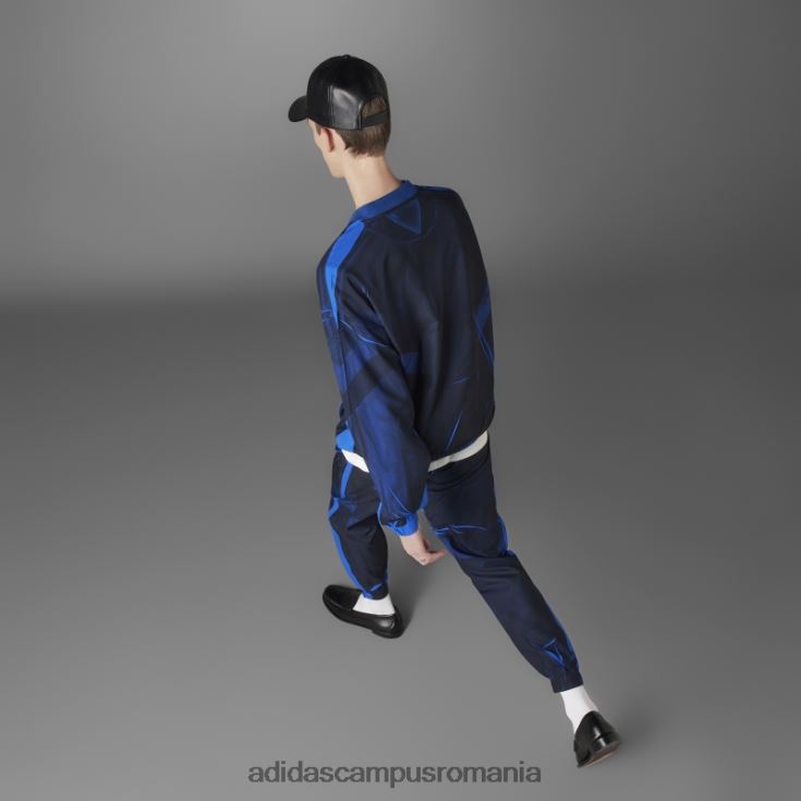 adidas campus romania Top de fotbal din mătase versiune albastră cu jumătate de fermoar albastru bărbați albastru J266N26668