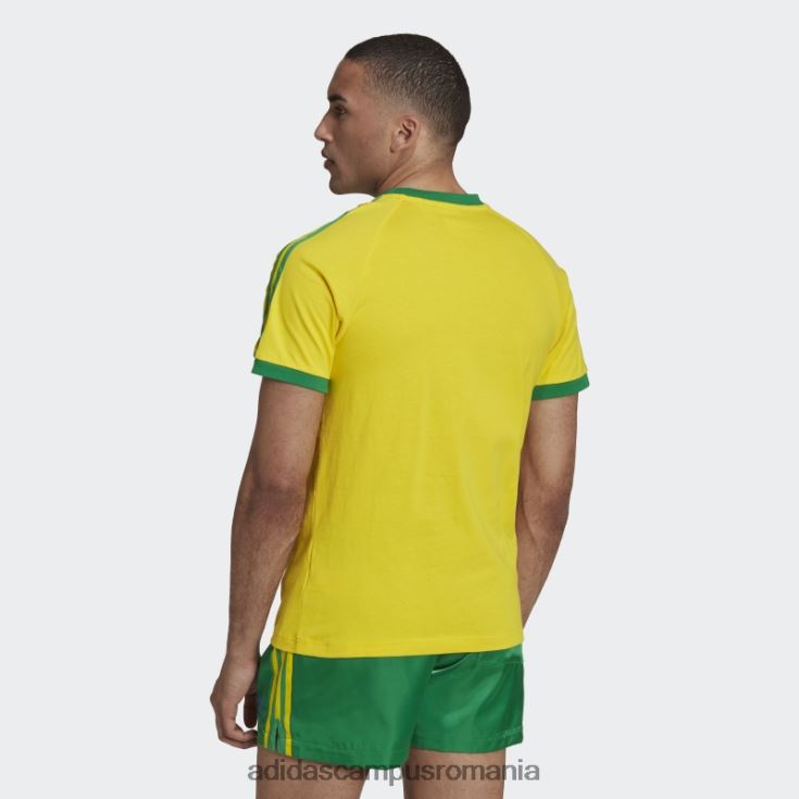 adidas campus romania Tricou 3 dungi galben adidas bărbați galben/verde/albastru îndrăzneț J266N214592