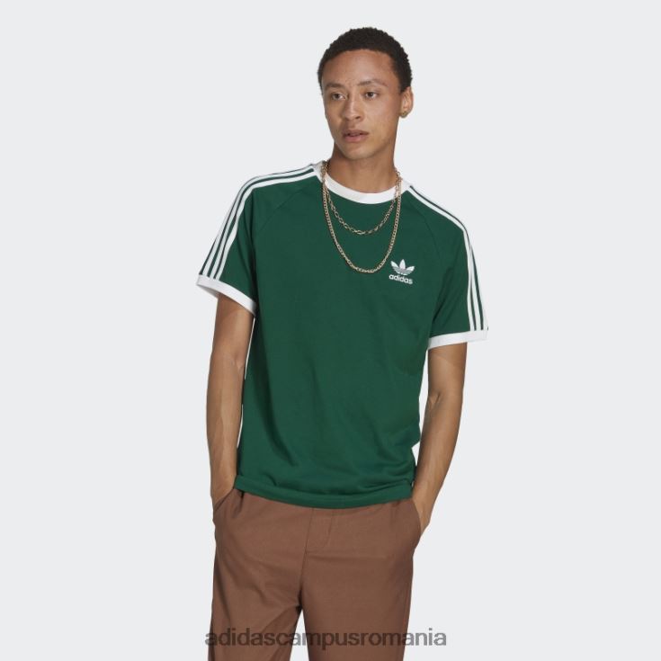 adidas campus romania Tricou adicolor classics cu 3 dungi verde închis bărbați verde inchis J266N25869