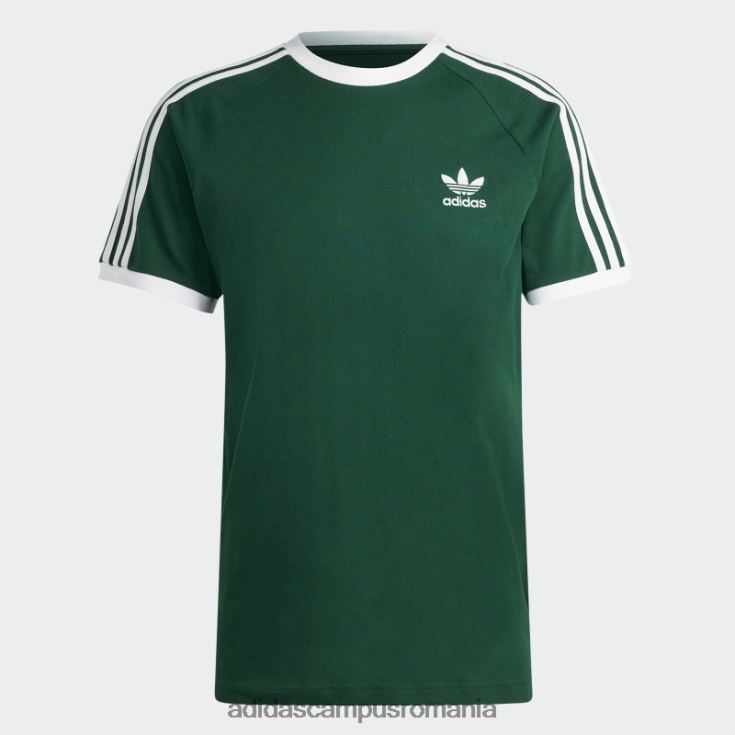 adidas campus romania Tricou adicolor classics cu 3 dungi verde închis bărbați verde inchis J266N25869