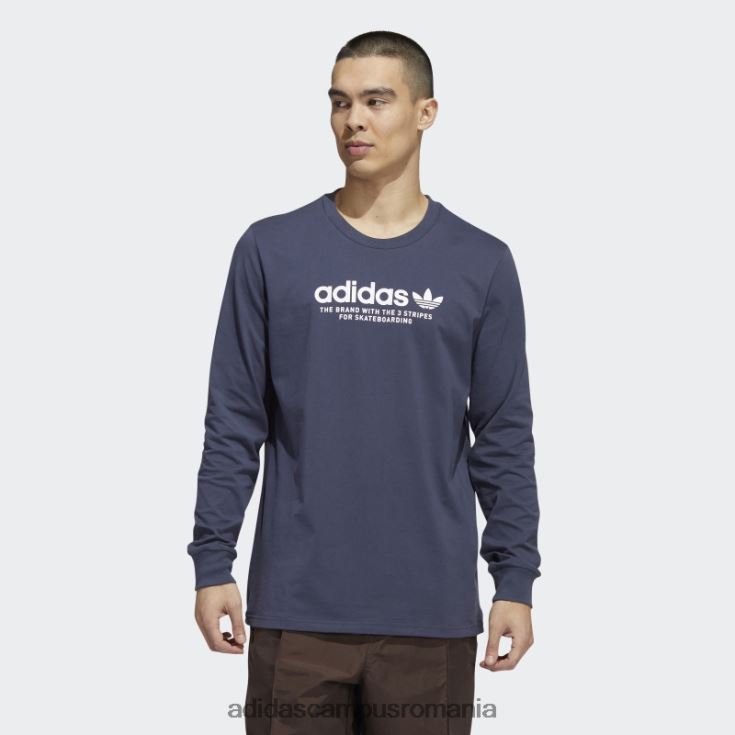 adidas campus romania Tricou cu logo skateboarding 4.0 cu mânecă lungă (gen neutru) bleumarin bărbați bleumarin/alb J266N21603