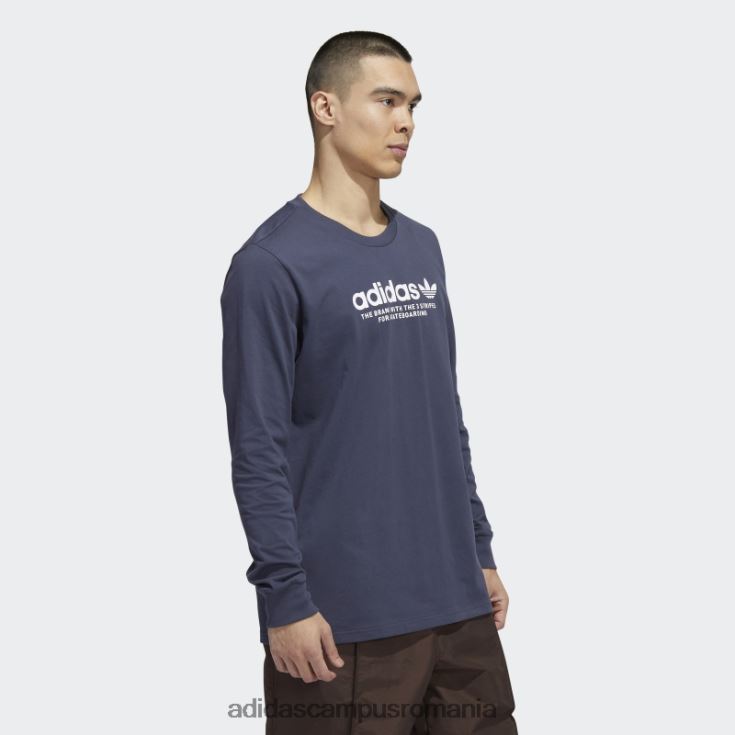 adidas campus romania Tricou cu logo skateboarding 4.0 cu mânecă lungă (gen neutru) bleumarin bărbați bleumarin/alb J266N21603