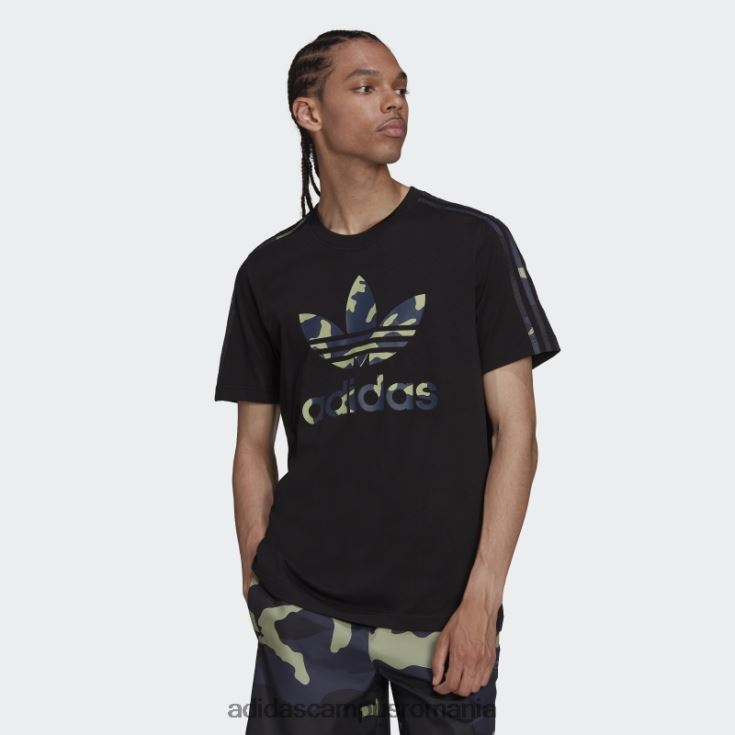 adidas campus romania Tricou cu umplutură camo cu grafică neagră bărbați negru J266N26880