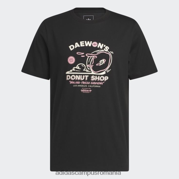 adidas campus romania Tricou negru adidas cu mânecă scurtă de la Daewon bărbați negru/roz fascicul/alb J266N25412