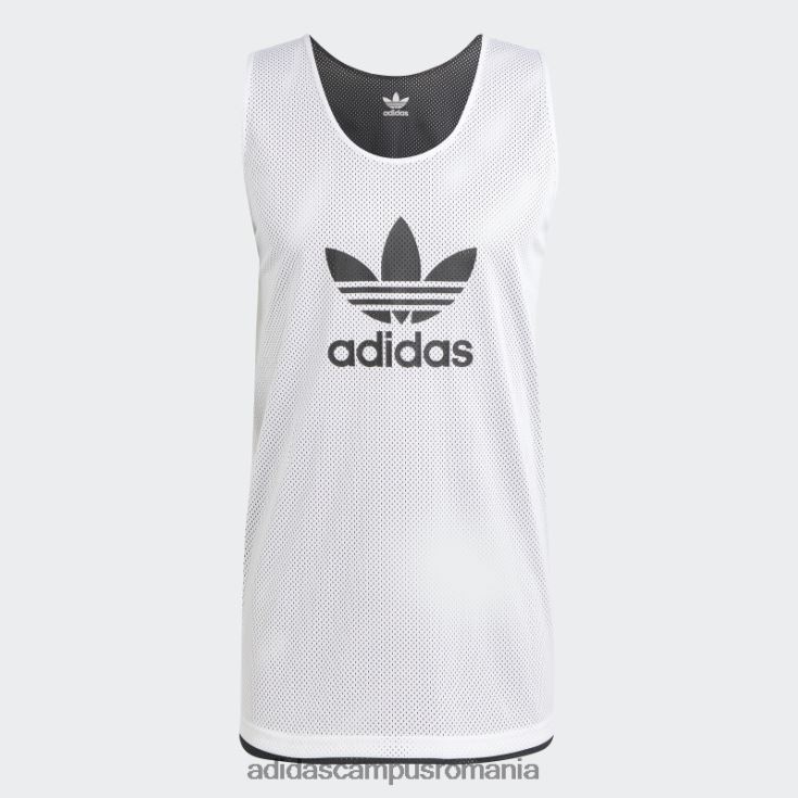 adidas campus romania Tricou trifoil de baschet adicolor classics alb bărbați alb negru J266N26288