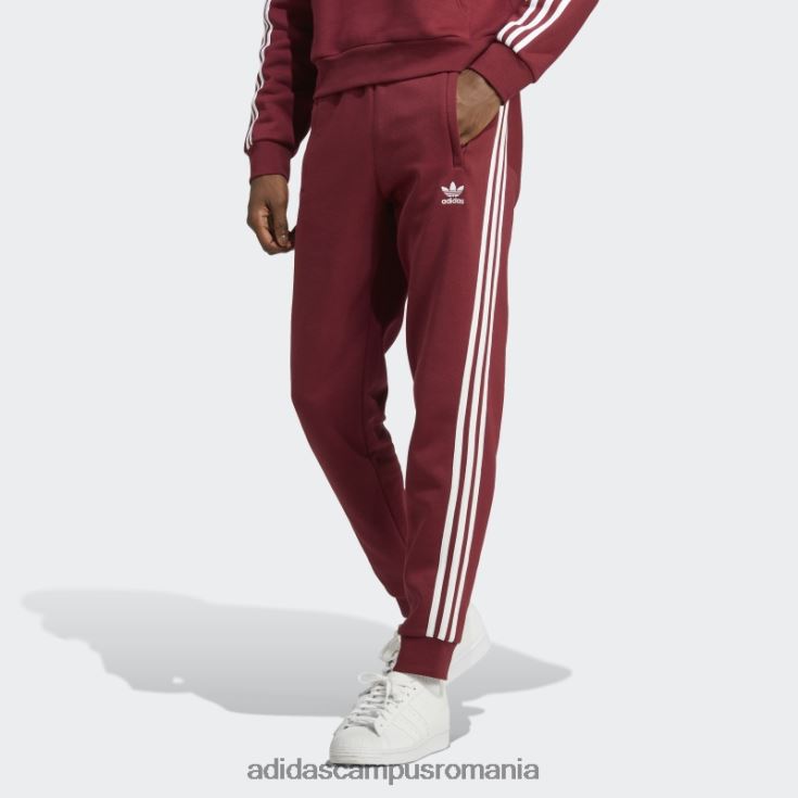 adidas campus romania adicolor classics pantaloni 3 dungi rosii bărbați roșu J266N25647