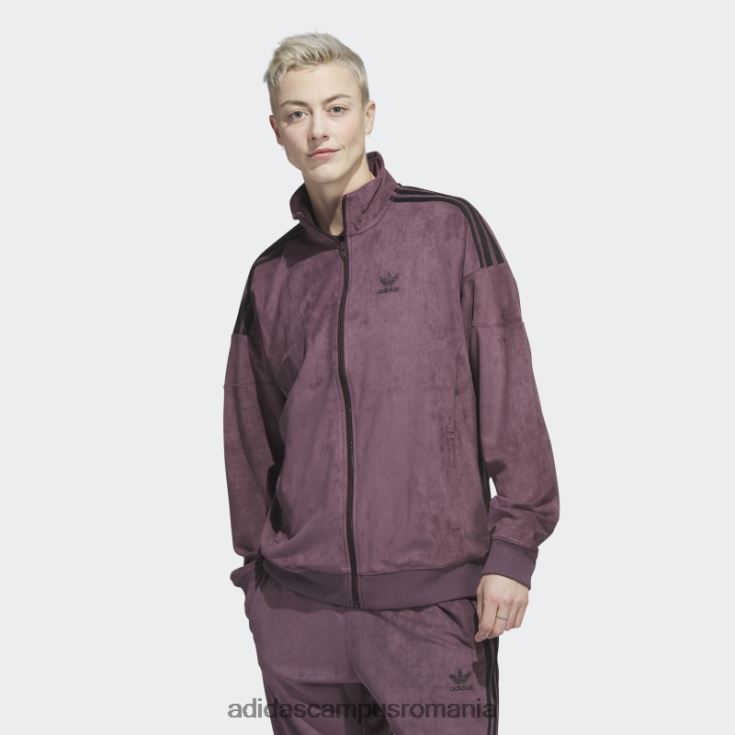 adidas campus romania adicolor classics plush track top maroon bărbați maro J266N214749