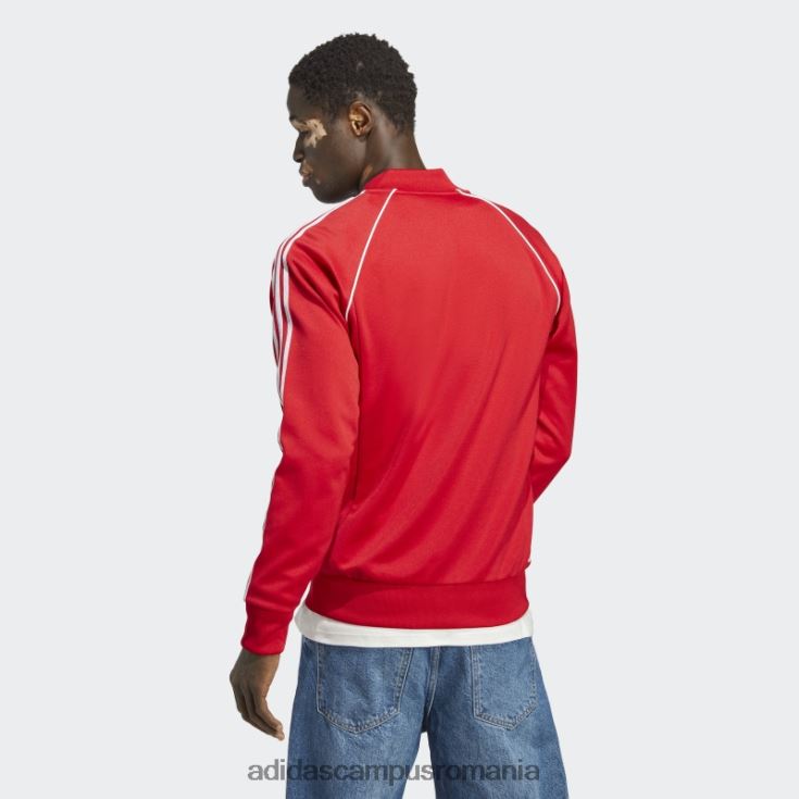 adidas campus romania adicolor classics sst track top scarlet bărbați stacojiu J266N213220