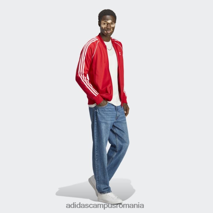 adidas campus romania adicolor classics sst track top scarlet bărbați stacojiu J266N213220