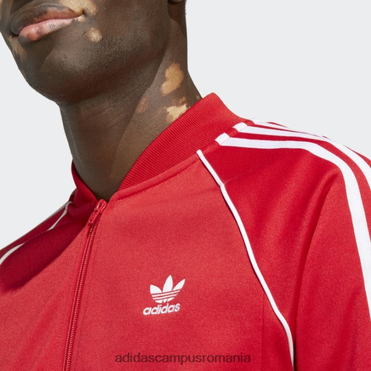adidas campus romania adicolor classics sst track top scarlet bărbați stacojiu J266N213220