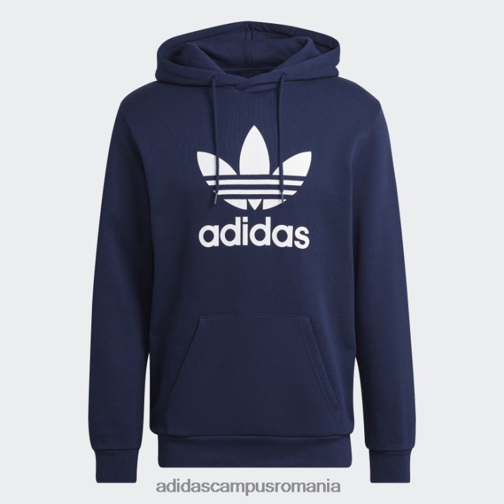 adidas campus romania adicolor classics trefoil hoodie night indigo adidas bărbați indigo de noapte J266N26918