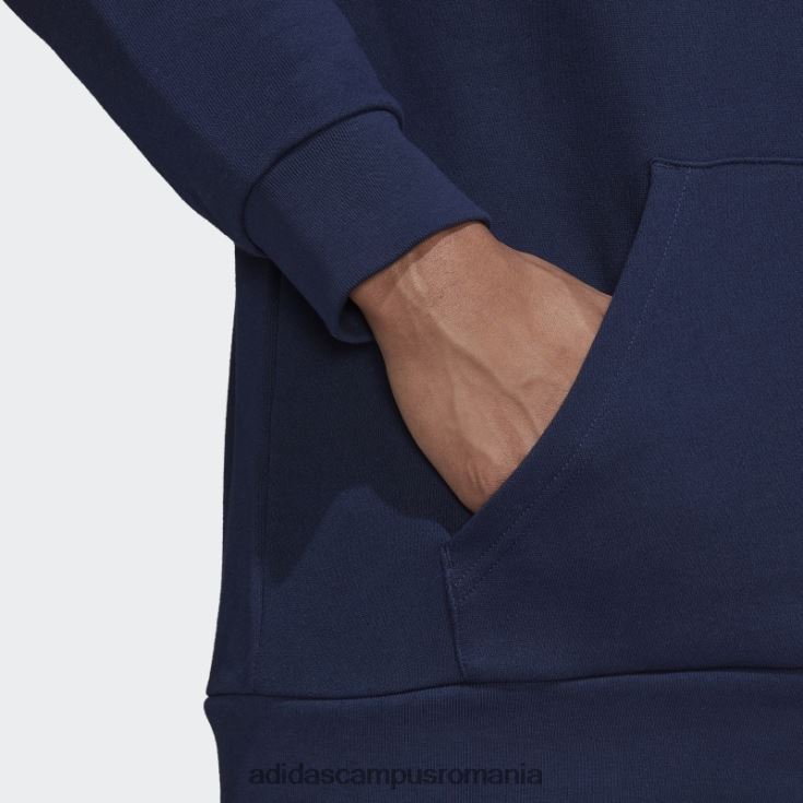 adidas campus romania adicolor classics trefoil hoodie night indigo adidas bărbați indigo de noapte J266N26918