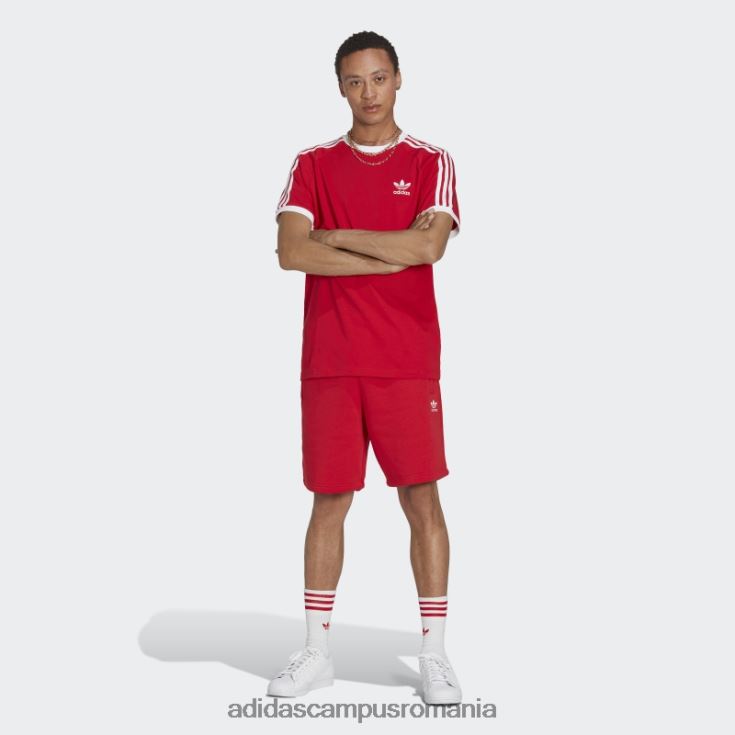 adidas campus romania adicolor classics tricou stacojiu cu 3 dungi bărbați stacojiu J266N213237