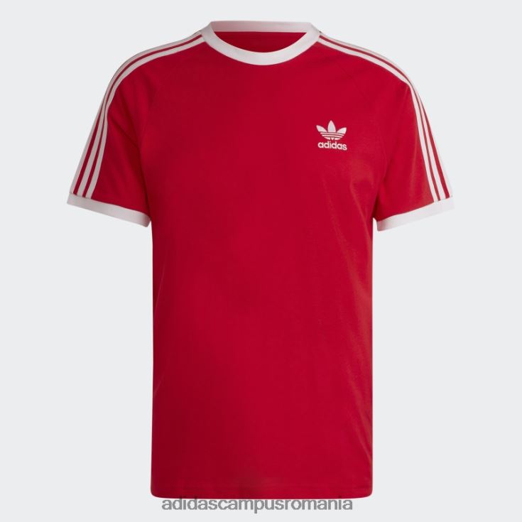 adidas campus romania adicolor classics tricou stacojiu cu 3 dungi bărbați stacojiu J266N213237