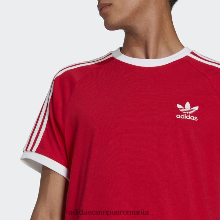 adidas campus romania adicolor classics tricou stacojiu cu 3 dungi bărbați stacojiu J266N213237