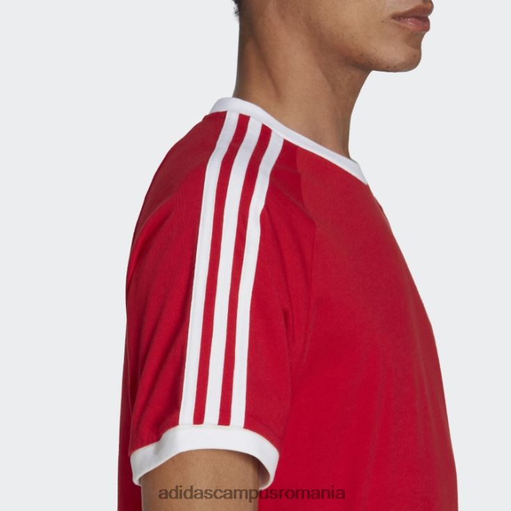 adidas campus romania adicolor classics tricou stacojiu cu 3 dungi bărbați stacojiu J266N213237