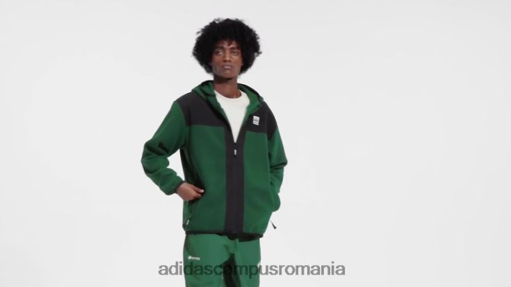 adidas campus romania adventure fc cu fermoar complet din lână polar verde închis bărbați verde inchis J266N25516