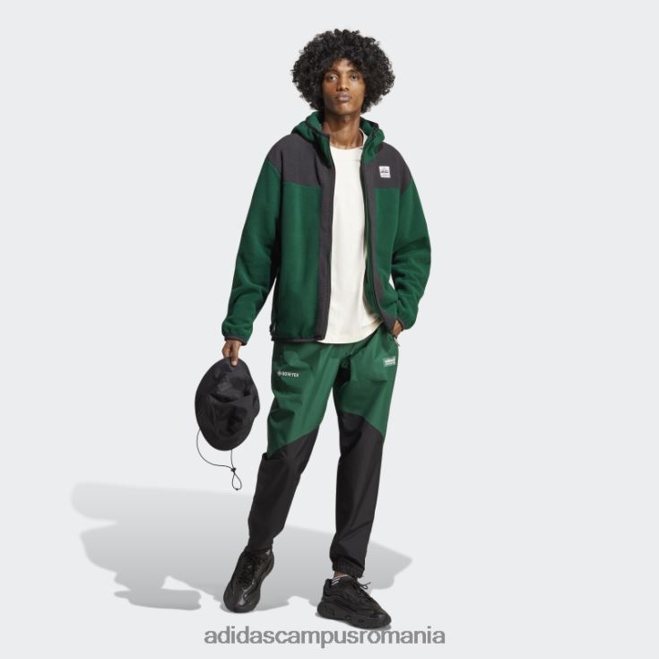 adidas campus romania adventure fc cu fermoar complet din lână polar verde închis bărbați verde inchis J266N25516
