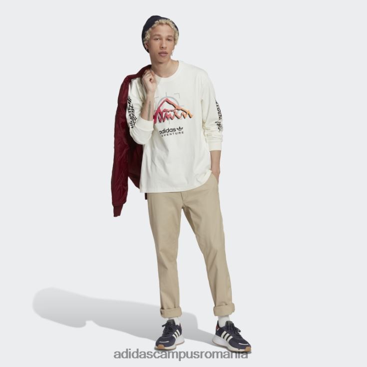 adidas campus romania adventure ride top cu maneci lungi fashion alb bărbați alb J266N214822