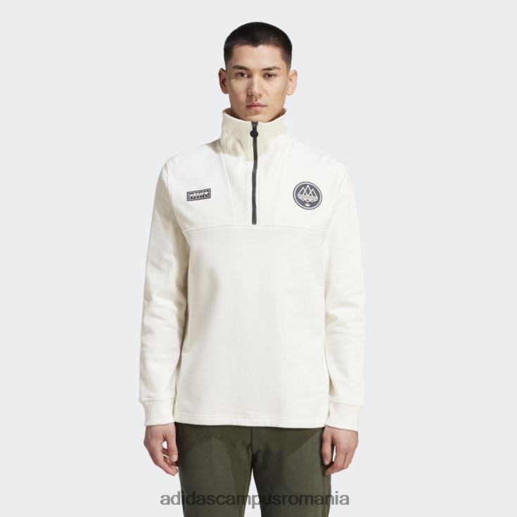 adidas campus romania alb bellshill jumătate fermoar bărbați alb J266N26790