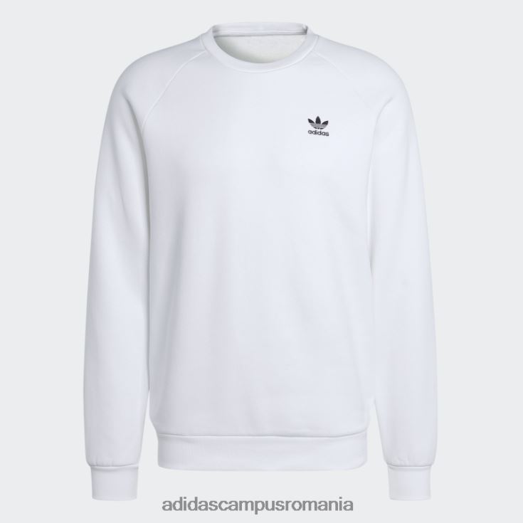 adidas campus romania alb trefoil essentials hanorac cu decolteu la modă bărbați alb J266N25319