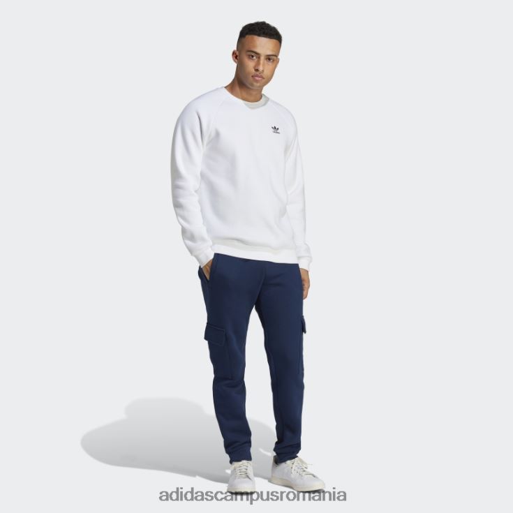 adidas campus romania alb trefoil essentials hanorac cu decolteu la modă bărbați alb J266N25319