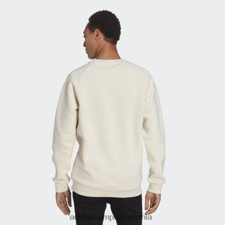 adidas campus romania alb trefoil essentials hanorac cu gât roșu fierbinte bărbați alb J266N23633
