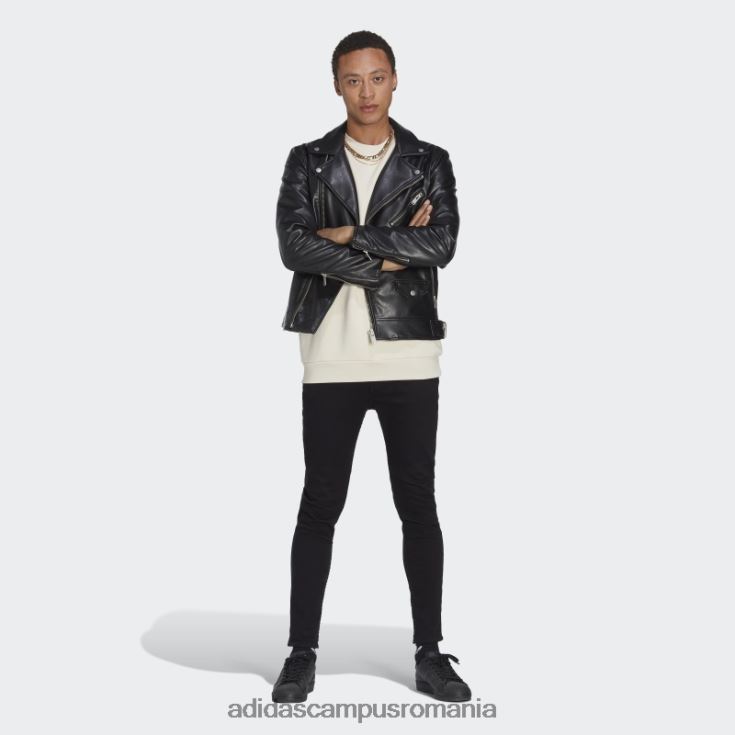 adidas campus romania alb trefoil essentials hanorac cu gât roșu fierbinte bărbați alb J266N23633