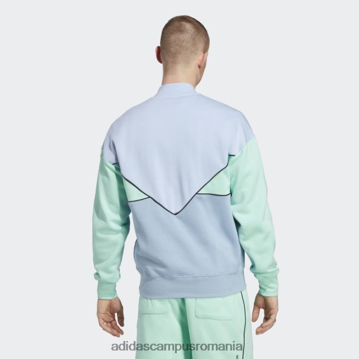 adidas campus romania albastru albastru adicolor sezonier arhivă hanorac cu jumătate de fermoar bărbați albastru zori/cer ambiental/verde J266N25657