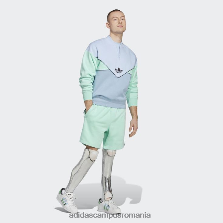 adidas campus romania albastru albastru adicolor sezonier arhivă hanorac cu jumătate de fermoar bărbați albastru zori/cer ambiental/verde J266N25657