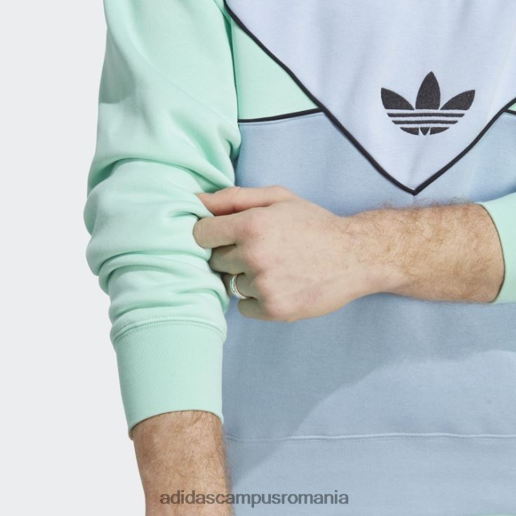adidas campus romania albastru albastru adicolor sezonier arhivă hanorac cu jumătate de fermoar bărbați albastru zori/cer ambiental/verde J266N25657