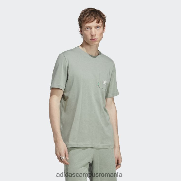 adidas campus romania argintiu verde essentials+ realizat cu tricou adidas din cânepă bărbați verde argintiu J266N214517