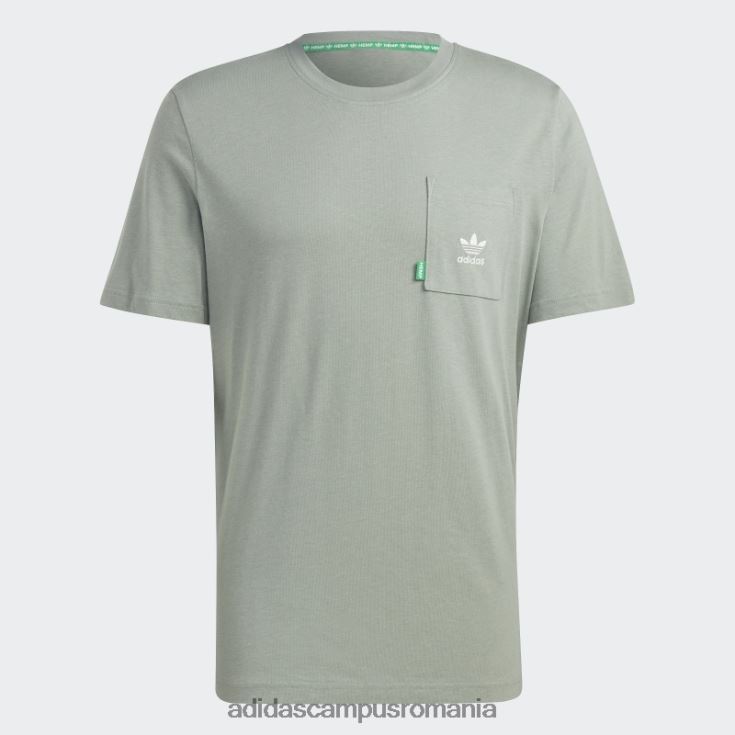 adidas campus romania argintiu verde essentials+ realizat cu tricou adidas din cânepă bărbați verde argintiu J266N214517