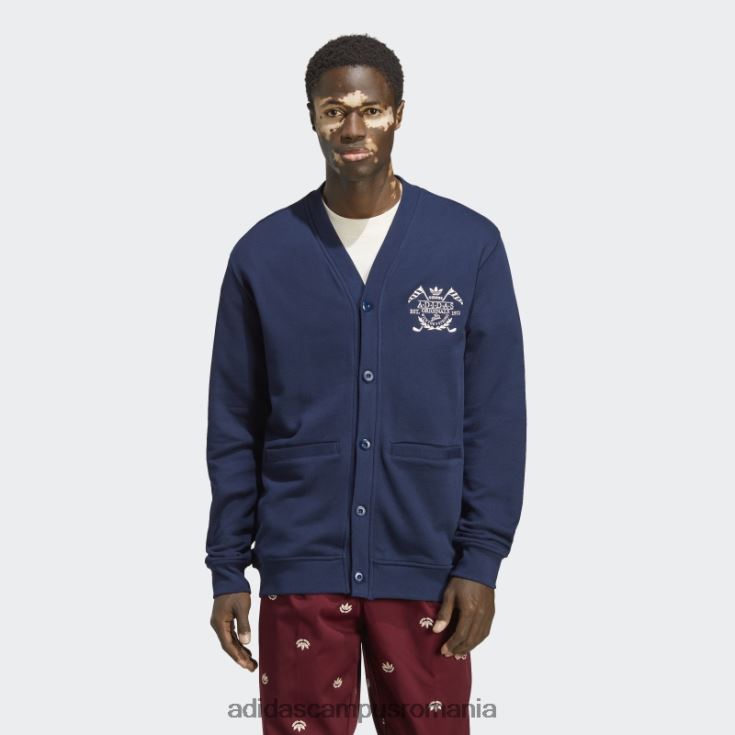 adidas campus romania arhivă grafică fierbinte cardigan noapte indigo bărbați indigo de noapte J266N21429