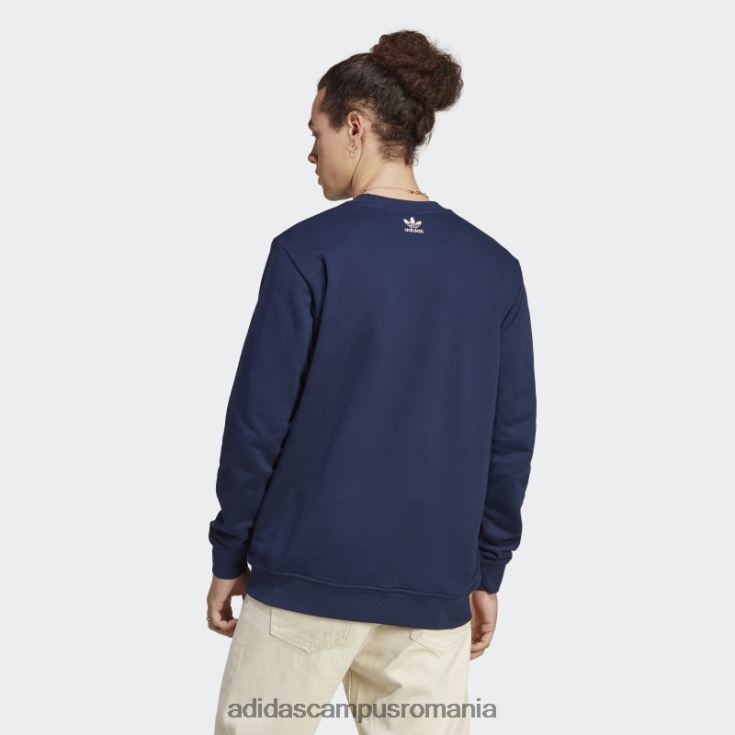 adidas campus romania arhivă grafică hanorac pentru echipaj noapte indigo bărbați indigo de noapte J266N25227