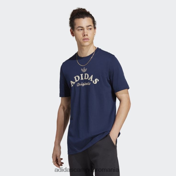 adidas campus romania arhivă grafică tricou noapte indigo bărbați indigo de noapte J266N215211