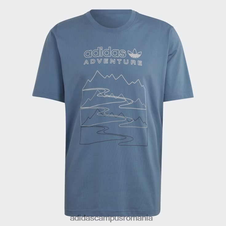 adidas campus romania aventură munte front tricou moda alterat albastru bărbați albastru alterat J266N214575