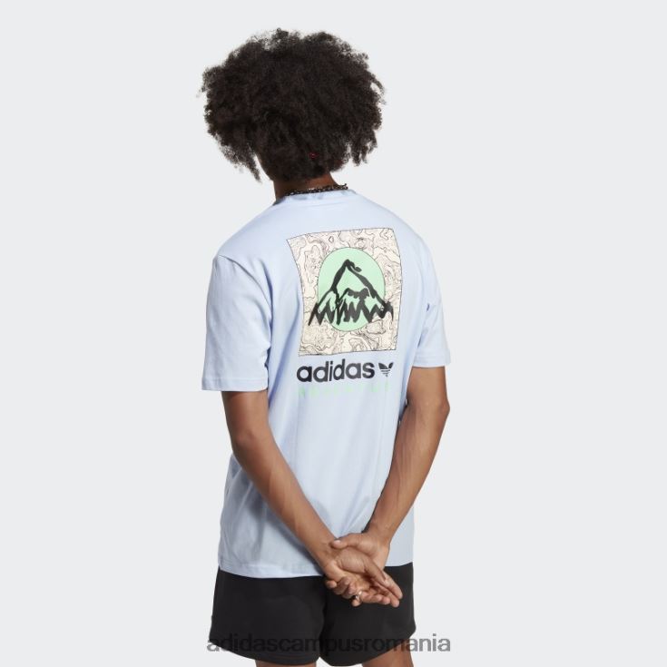 adidas campus romania aventura munte spate tricou albastru zori moda bărbați zori albastre J266N2859