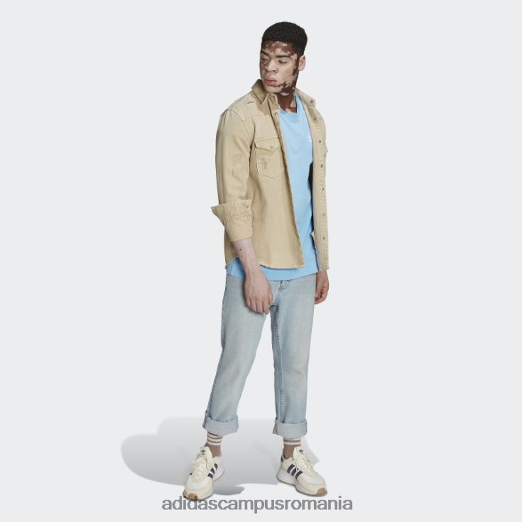 adidas campus romania blue essentials+ tricou colorat bărbați albastru alb J266N214770