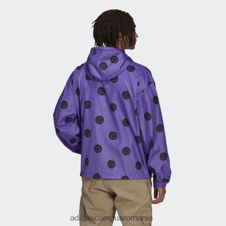 adidas campus romania cască de vânt cu imprimeu peste tot mov bărbați papură violet J266N214765