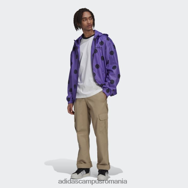 adidas campus romania cască de vânt cu imprimeu peste tot mov bărbați papură violet J266N214765