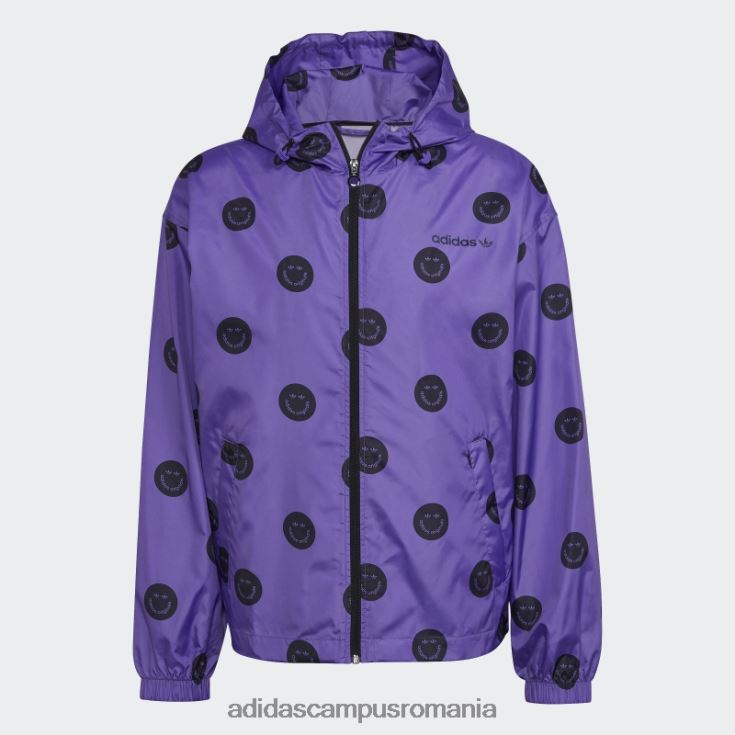 adidas campus romania cască de vânt cu imprimeu peste tot mov bărbați papură violet J266N214765