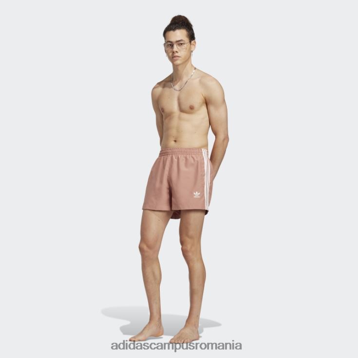 adidas campus romania clay originals adicolor 3 dungi pantaloni scurți de baie de lungime scurtă adidas bărbați lut/alb J266N214499