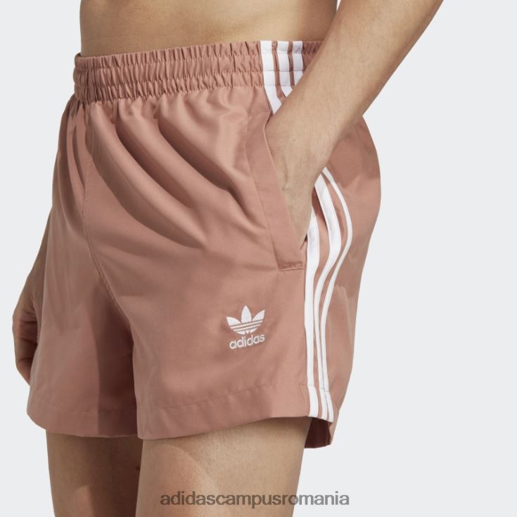 adidas campus romania clay originals adicolor 3 dungi pantaloni scurți de baie de lungime scurtă adidas bărbați lut/alb J266N214499
