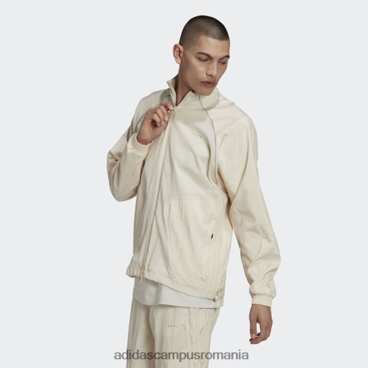 adidas campus romania dezvăluie amestecul de materiale jachetă de sport albă bărbați alb J266N21213