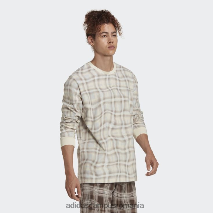 adidas campus romania dezvăluie top cu mânecă lungă cu imprimeu alb bărbați alb J266N214689