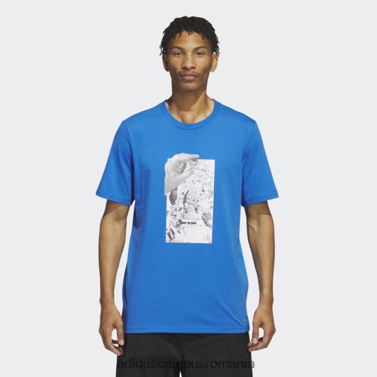 adidas campus romania dill collage tee pasăre albastră bărbați pasăre albastră/multicolor J266N25791